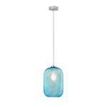 SOSPENSIONE ASHFORD OVALE TURCHESE 1XE27 20X150CM