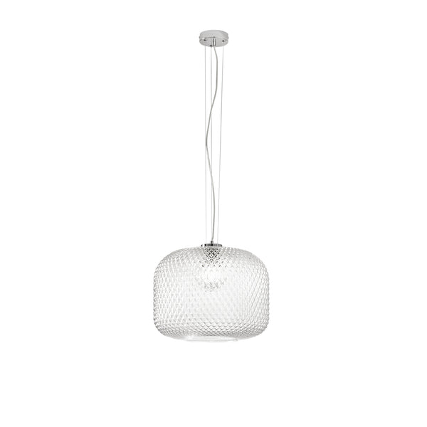 SOSPENSIONE ASHFORD SFERICA TRASPARENTE 1XE27 40X150CM