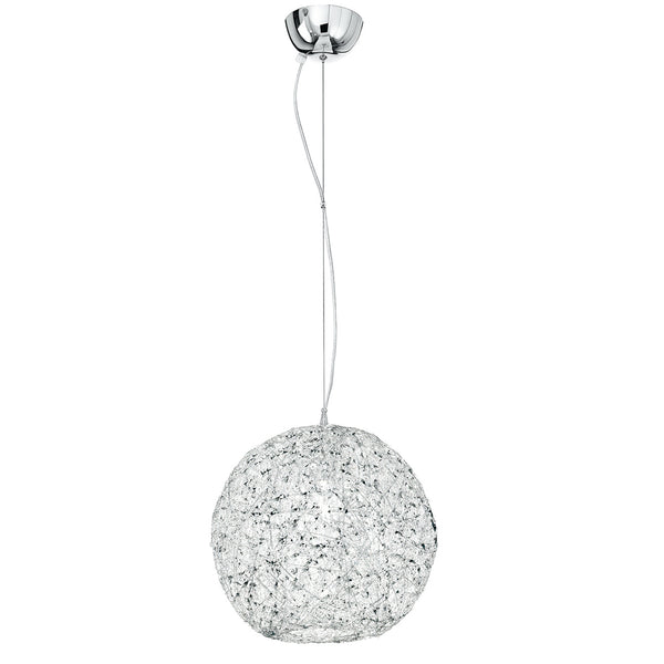 SOSPENSIONE ASTRA CROMO 1XE27 35X35X120CM