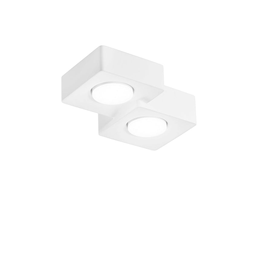 PLAFONIERA ATHEN QUADRATA BIANCA 2XGX53 26X20X6,3CM