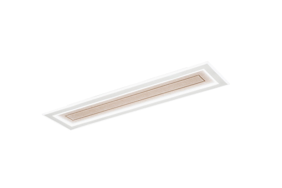 PLAFONIERA AUX BEIGE RETTANGOLARE IN PMMA 40W CCT 3000/4000/6500K 120X30X5.5CM