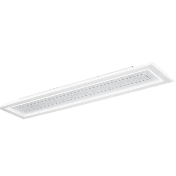 PLAFONIERA AUX GRIGIA RETTANGOLARE IN PMMA 40W CCT 3000/4000/6500K 120X30X5.5CM