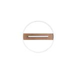 PLAFONIERA LED AZIMUTH NERA/LEGNO 26W 3290LM CCT 40,5X5CM