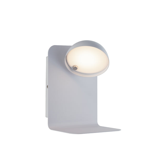 APPLIQUE LED BOING ORIENTABILE BIANCA CON USB 2A 5W 500LM 4000K 14X13X19CM