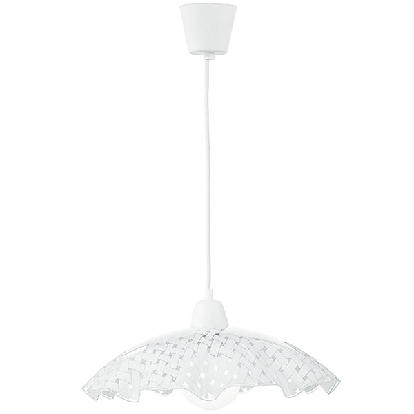 SOSPENSIONE CASHMERE BIANCA 1XE27 42X42X120CM