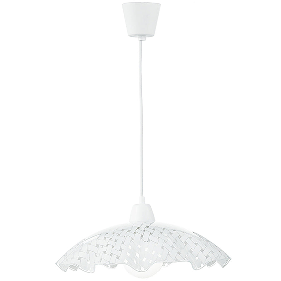 SOSPENSIONE CASHMERE BIANCA 1XE27 42X42X120CM