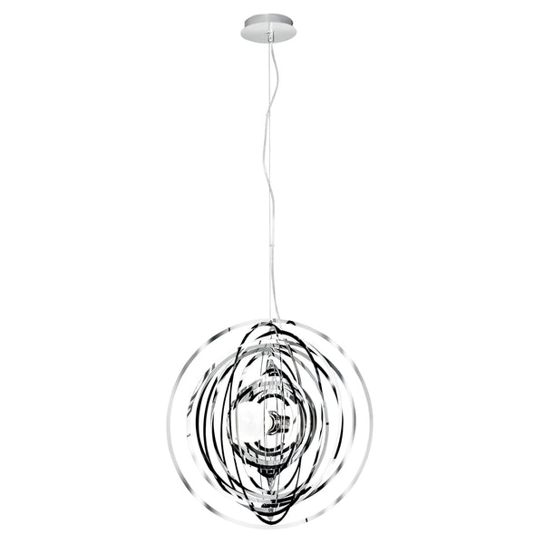 SOSPENSIONE CLUB CROMO 1XE27 50X50X120CM