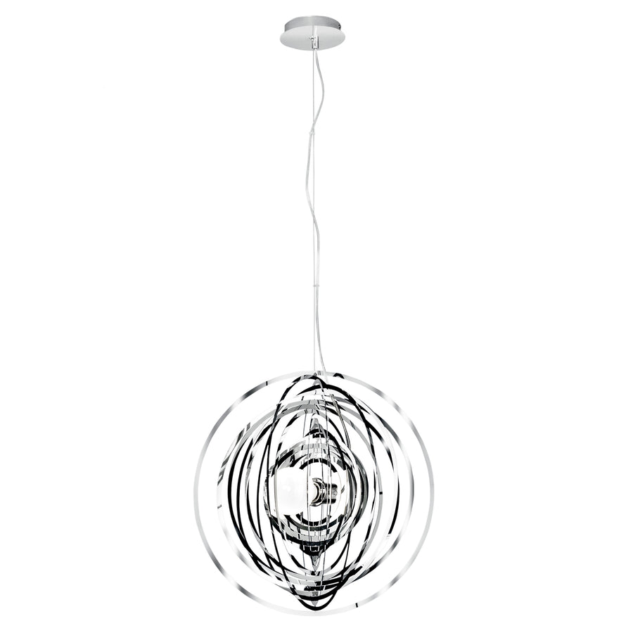 SOSPENSIONE CLUB CROMO 1XE27 50X50X120CM