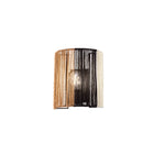 APPLIQUE COCONUT BIANCO+NERO+MARRONE IN METALLO 1XE27 40W LAMP. SIZE 20x10x23CM, STRUTTURA 20X10X23CM