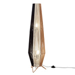 LUME COCONUT NERO+BIANCO+MARRONE IN METALLO 2XE27 40W LAMP SIZE D25xH90CM STRUTTURA D25XH100CM