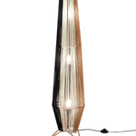 LUME COCONUT NERO+BIANCO+MARRONE IN METALLO 3XE27 40W LAMP SIZE D25xH110CM STRUTTURA D25XH120CM