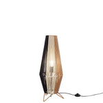 LUME COCONUT NERO+BIANCO+MARRONE IN METALLO 1XE27 40W LAMP SIZE D25xH60CM STRUTTURA D25XH70CM