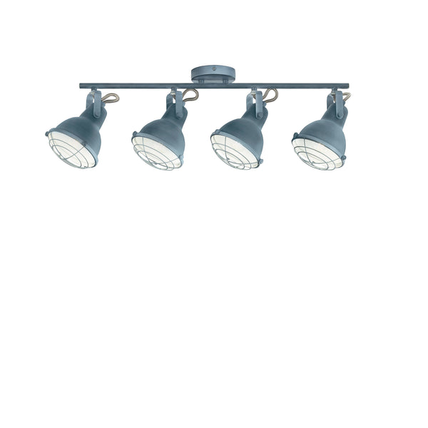 PLAFONIERA CUBA GRIGIA/BIANCO 4XE14 77,5X13X17CM