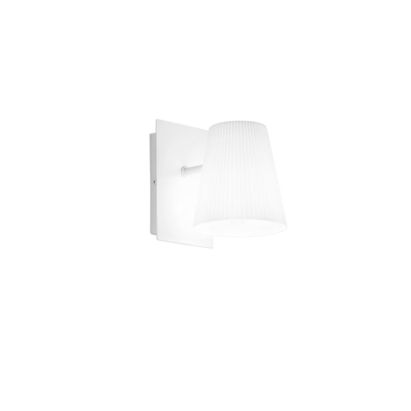 APPLIQUE CULT BIANCA IN METALLO 1XE14 25W LAMP SIZE Dia11xH12CM, STRUTTURA 15X11X18CM