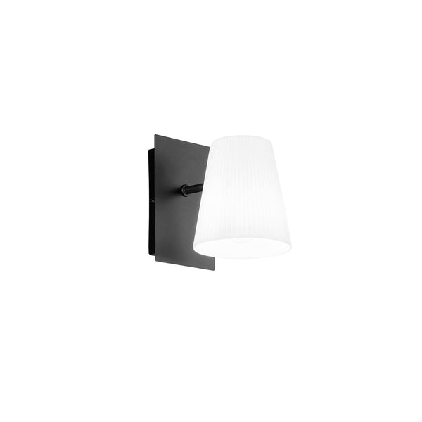 APPLIQUE CULT NERA IN METALLO 1XE14 25W LAMP SIZE Dia11xH12CM, STRUTTURA 15X11X18CM