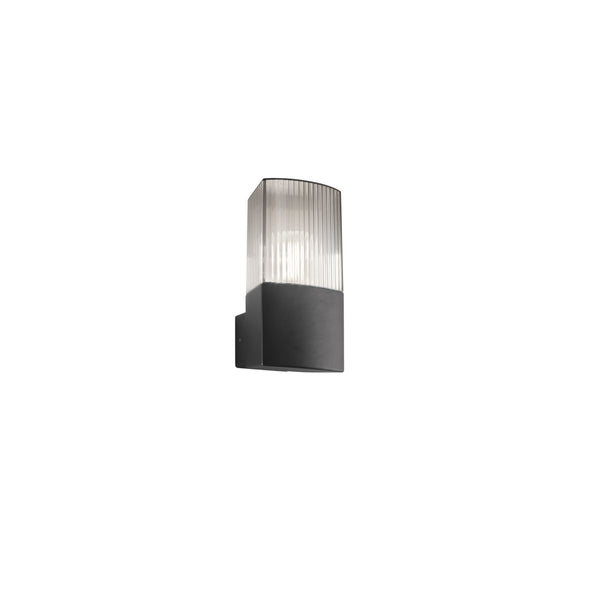 APPLIQUE DARK ANTRACITE/FUME' 1XE27 IP54 10,6X11,9X21,8CM