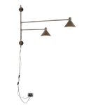 APPLIQUE DUETTO REGOLABILE CORTEN 2XE27 154X20,5X90CM
