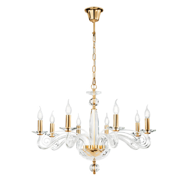 LAMPADARIO EPOQUE  ORO 8XE14 70X140CM