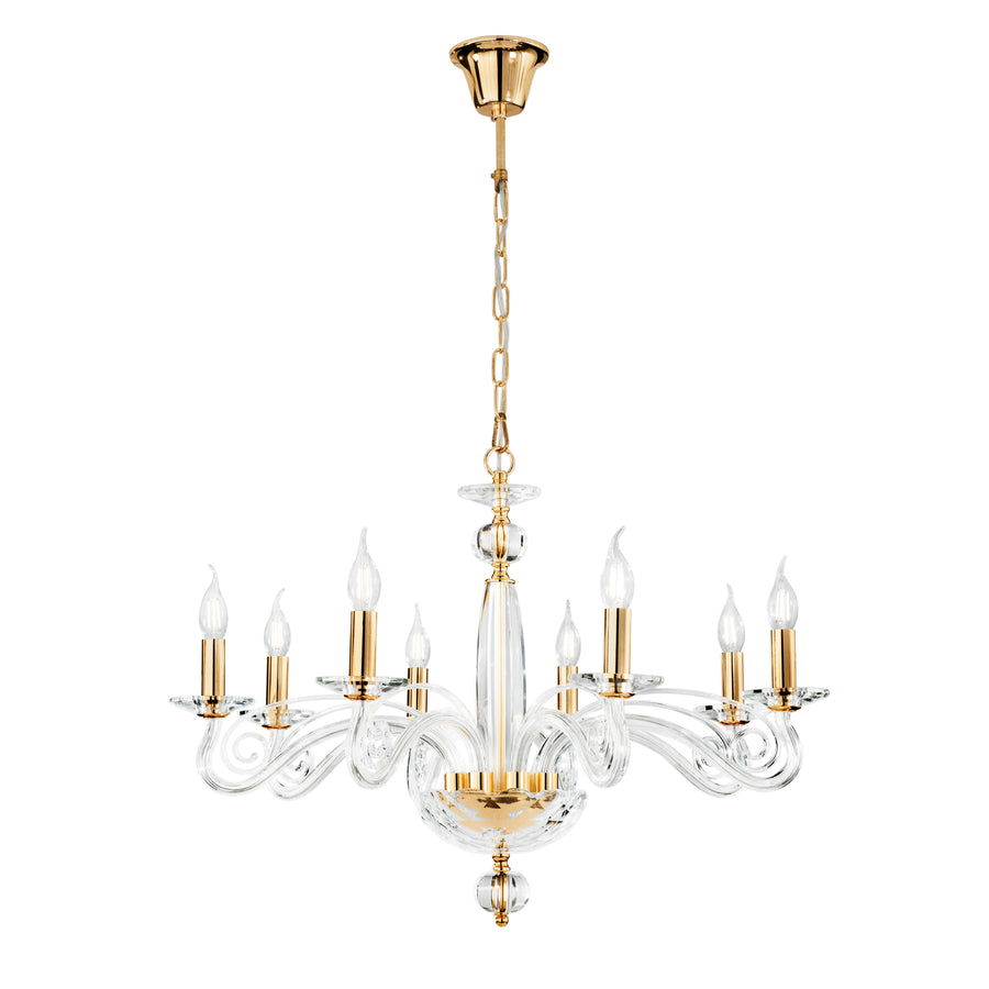 LAMPADARIO EPOQUE  ORO 8XE14 70X140CM