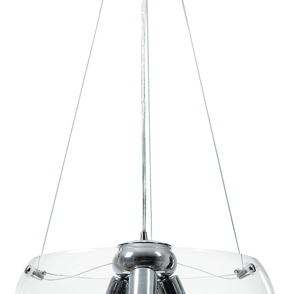 SOSPENSIONE EQUATORE TRASPARENTE 3XE27 40X40X120CM
