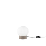 LUME ERIS BIANCO E MARRONE IN ALLUMINIO+VETRO 1XE14 D15X16CM