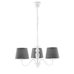 LAMPADARIO FAVOLA BIANCO/GRIGIO 3XE14 56X100CM