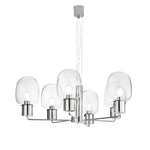 LAMPADARIO FELLINI CROMO 6XE27 98X150CM