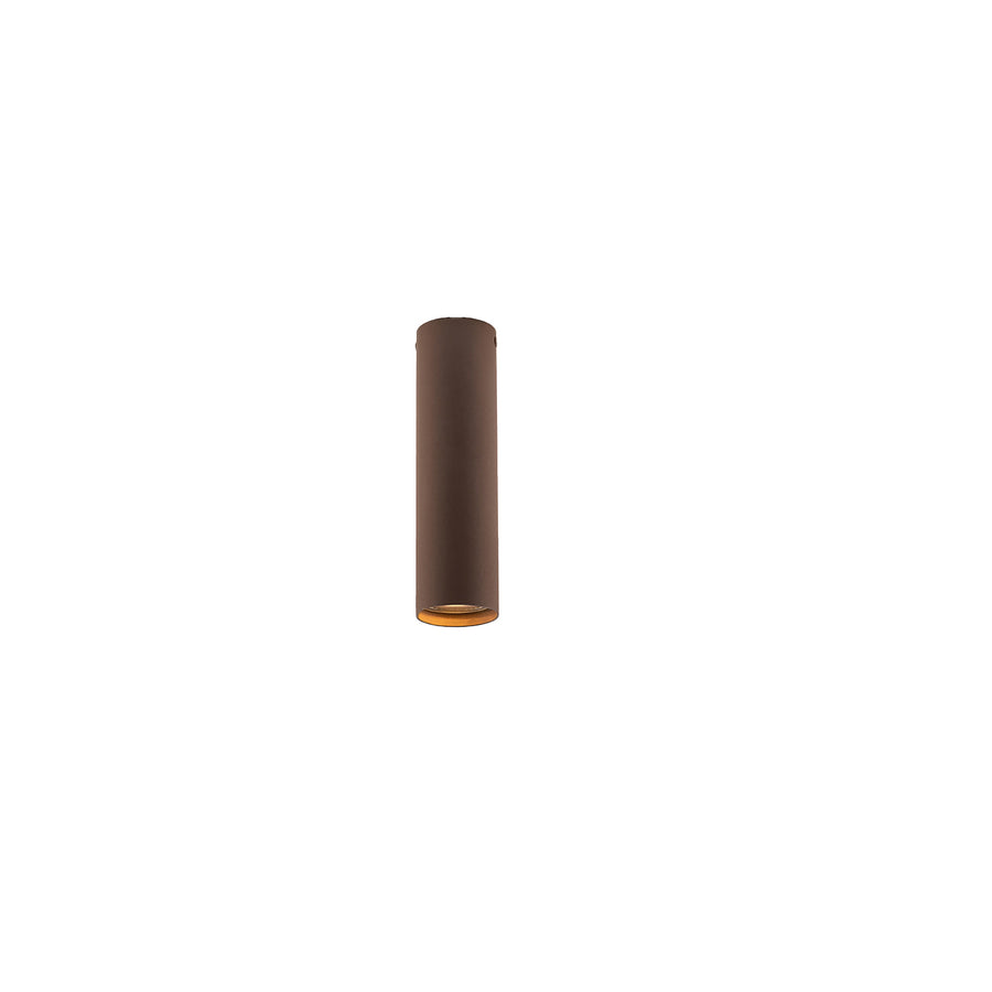 PLAFONIERA FLUKE TONDA CORTEN 1XGU10 5,5X5,5X20CM