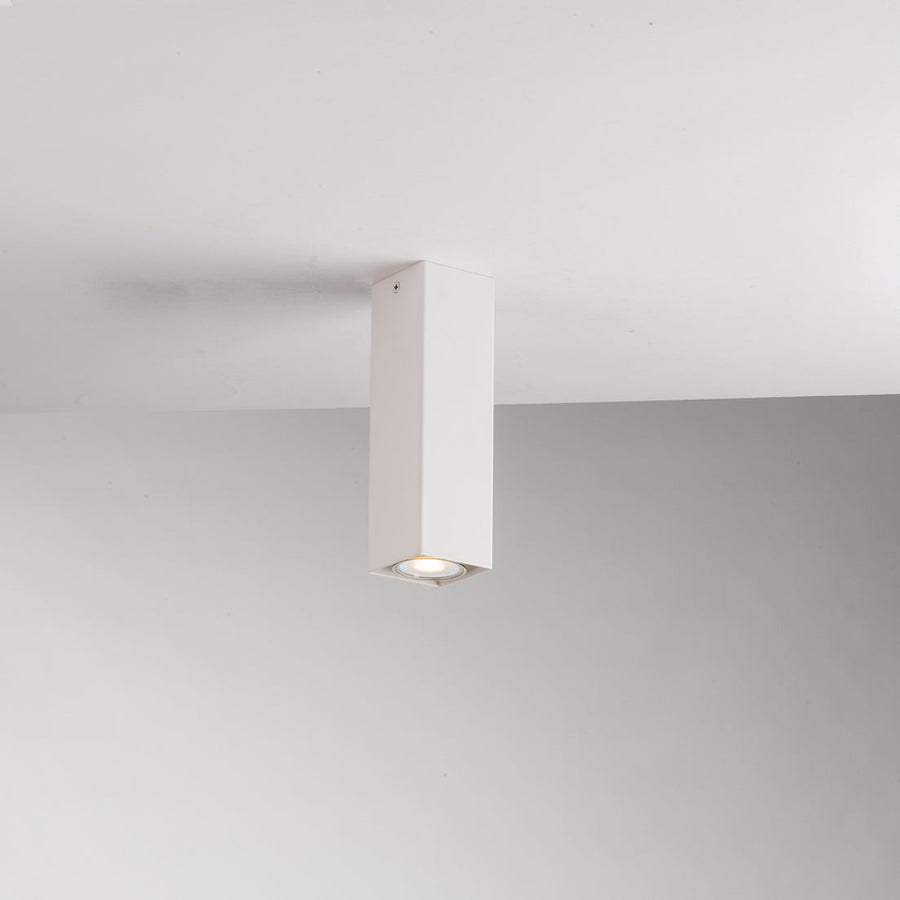 PLAFONIERA FLUKE QUADRATA BIANCA 1XGU10 6X6X20CM