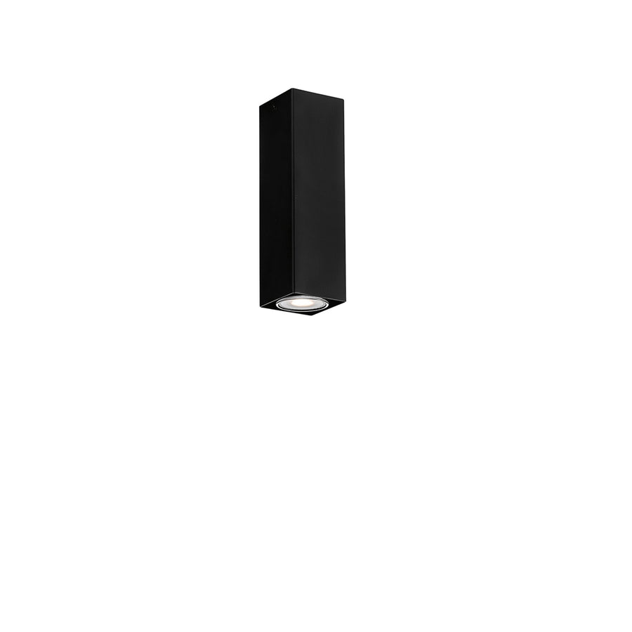 PLAFONIERA FLUKE QUADRATA NERA 1XGU10 6X6X20CM