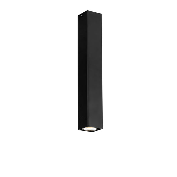 PLAFONIERA FLUKE QUADRATA NERA 1XGU10 6X6X40CM