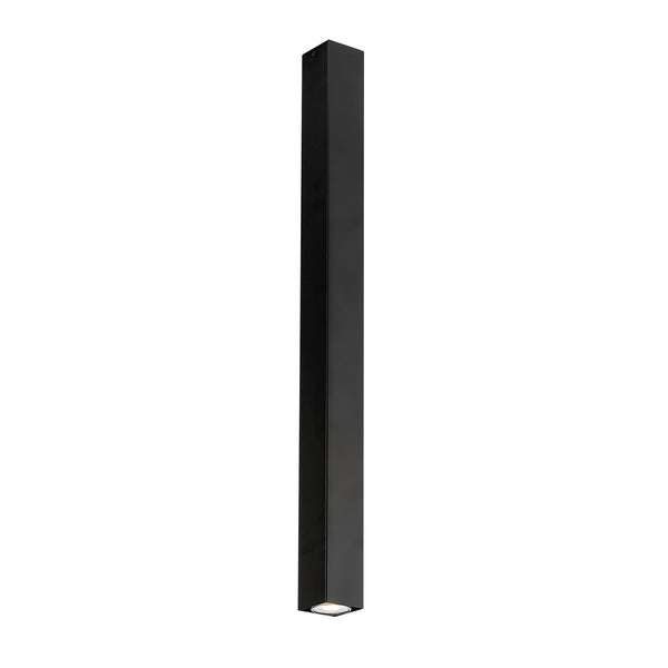 PLAFONIERA FLUKE QUADRATA NERA 1XGU10 6X6X75CM