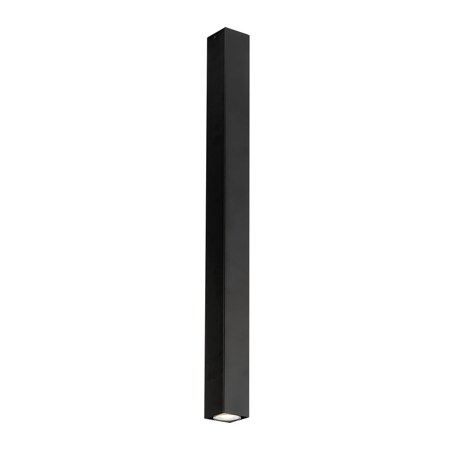 PLAFONIERA FLUKE QUADRATA NERA 1XGU10 6X6X75CM