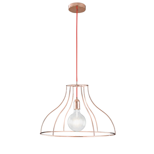 SOSPENSIONE FRIDA ORO ROSA/ROSSO 1XE27 50X50X120CM