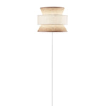 PIANTANA GAZEBO IN RATTAN NATURALE E TESSUTO BEIGE 1XE27 D40X145CM