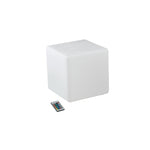 LAMPADA LED RICARICABILE GECO CUBO BIANCO 4W 240LM RGBW DIMM. IP65 TELECOMANDO IR INCLUSO 30X30X30CM