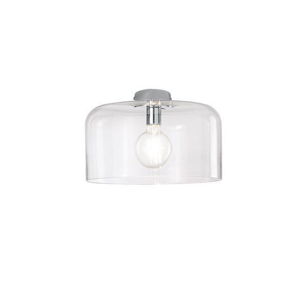 PLAFONIERA GIBUS TRASPARENTE 1XE27 35X35X23CM