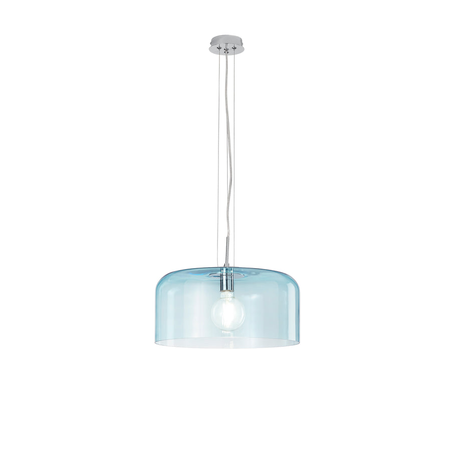 SOSPENSIONE GIBUS TURCHESE 1XE27 40X40X150CM