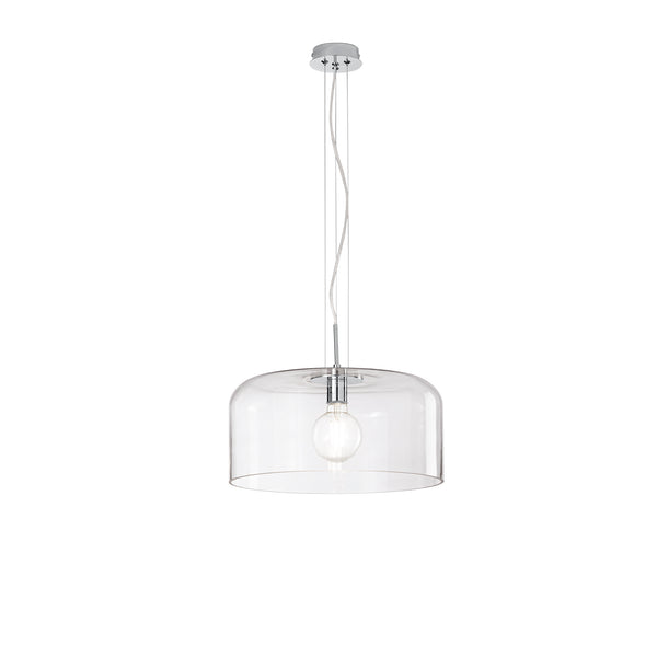 SOSPENSIONE GIBUS TRASPARENTE 1XE27 40X40X150CM