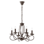 LAMPADARIO GINEVRA CORTEN 6XE14 56X120CM