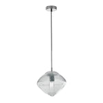 SOSPENSIONE GREENWICH PRISMA CROMO/ACQUAMARINA 1XE27 26,3X162,7CM