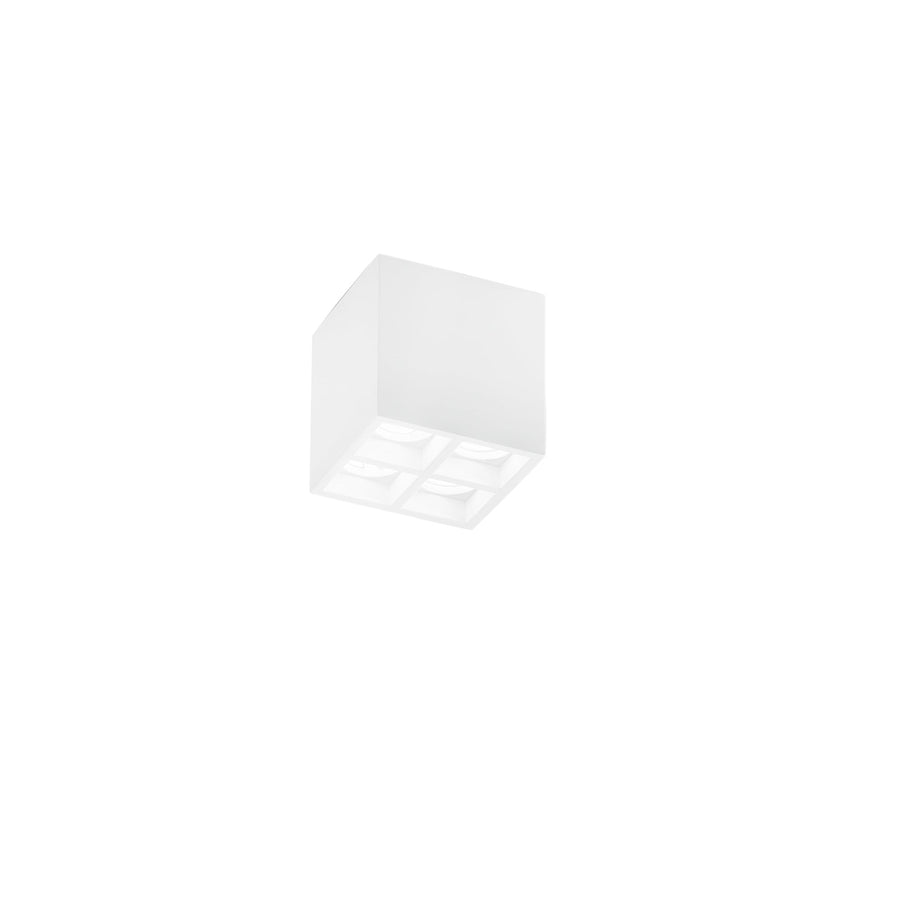 PLAFONIERA HAPIS QUADRATA BIANCA 4XGU10 MINI 10,5X10,5X11CM