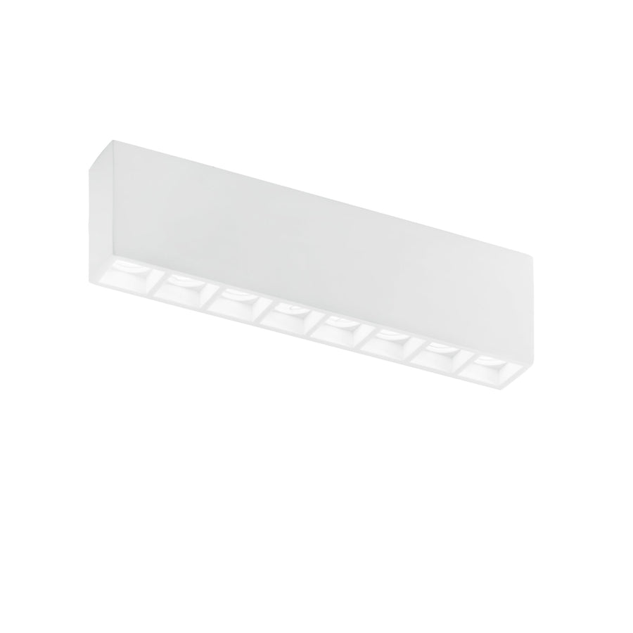 PLAFONIERA HAPIS RETTANGOLARE BIANCA 8XGU10 MINI 39X5,5X11CM