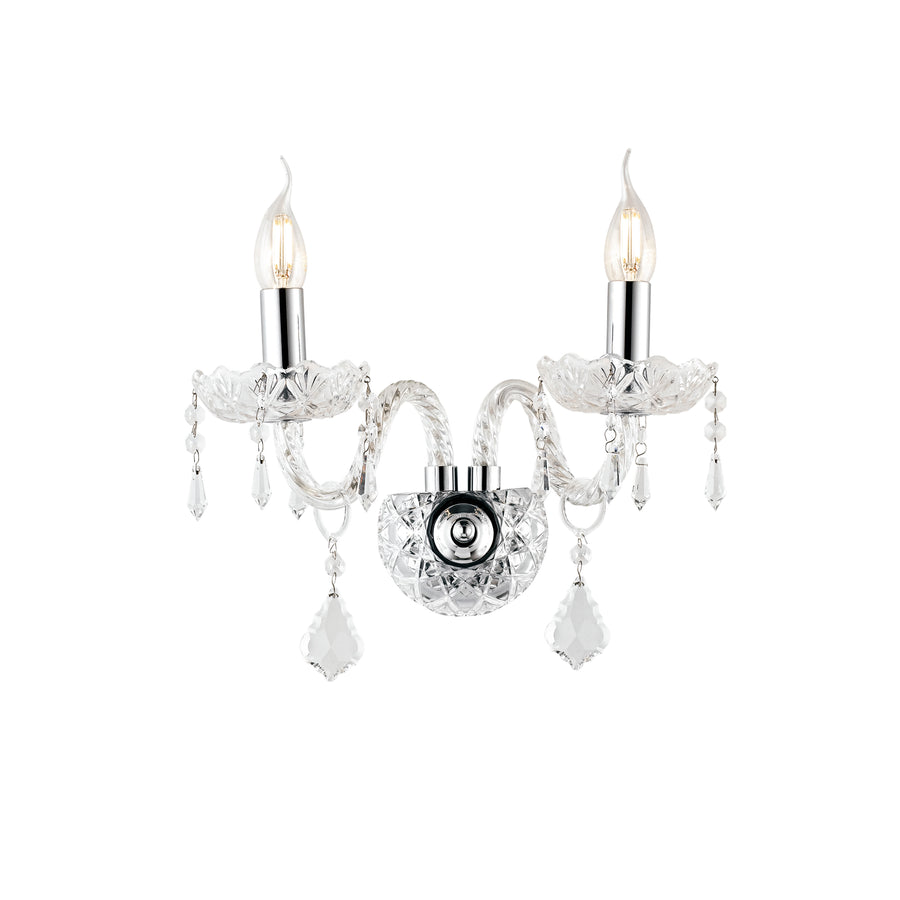 APPLIQUE INCANTO CROMO 2XE14 40X18X34CM