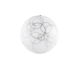 PLAFONIERA KARMA BIANCA/NERA 3XE27 40X40X10,5CM