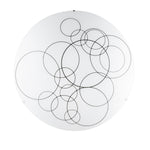 PLAFONIERA KARMA BIANCA/NERA 4XE27 50X50X13,5CM