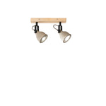 APPLIQUE KISA GRIGIA/LEGNO 2XGU10 30X8X15,9CM