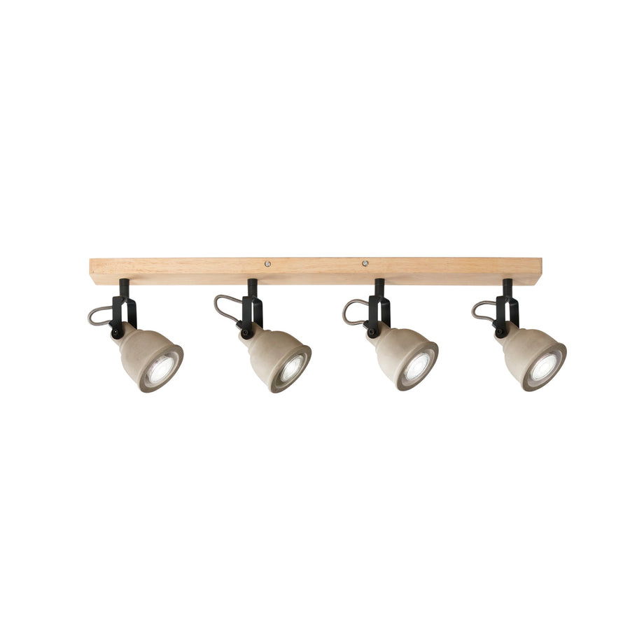 APPLIQUE KISA GRIGIA/LEGNO 4XGU10 70X8X15,9CM
