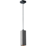 SOSPENSIONE KRUK QUADRATA GRIGIA 1XGU10 7X130CM