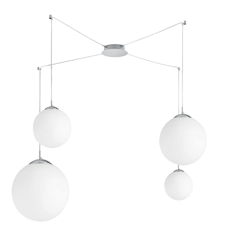 SOSPENSIONE CITY BIANCA 4XE27 250CM